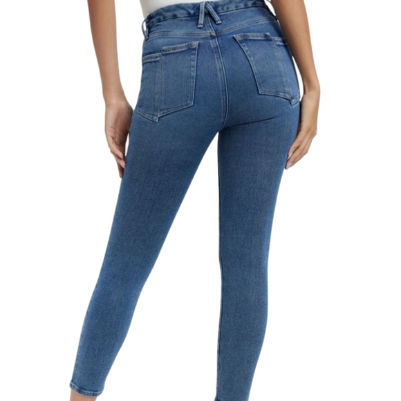 Good American Good Waist Skinny Cropped Jeans Sz 6 - Picture 5 of 16